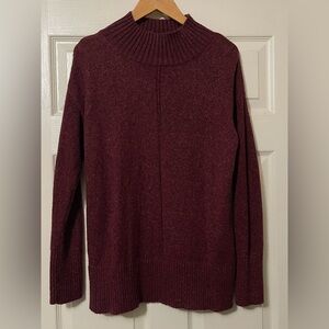 LOFT Maroon Cowl Neck Sweater